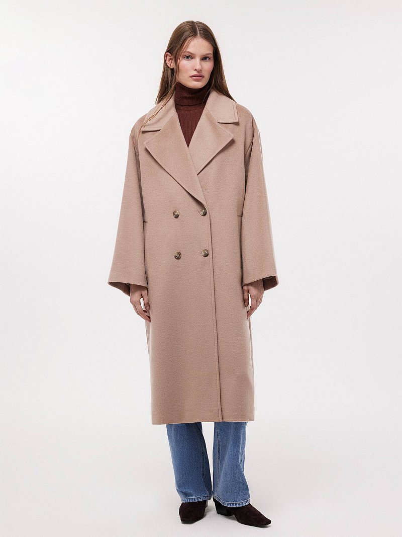 Двубортное пальто оверсайз