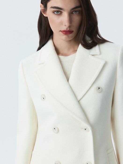 Приталенное полупальто из шерсти: фото №3