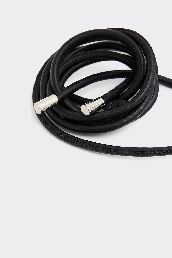 Пояс-шнурок из натуральной кожи