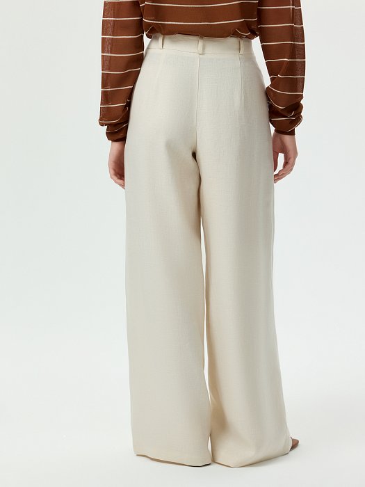 Широкие брюки из 100% льна: фото №5