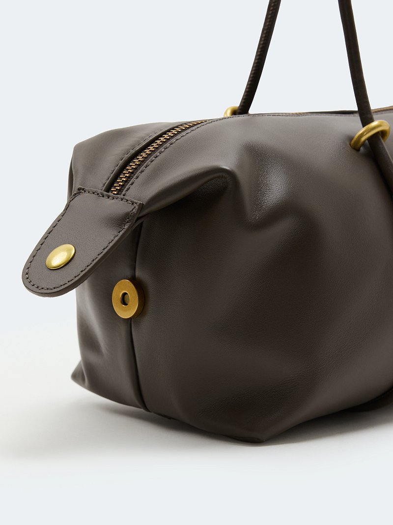 Сумка-такса из натуральной кожи