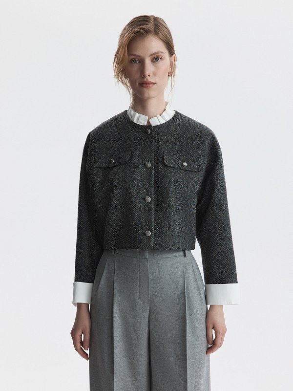 Укороченный жакет со съемными деталями