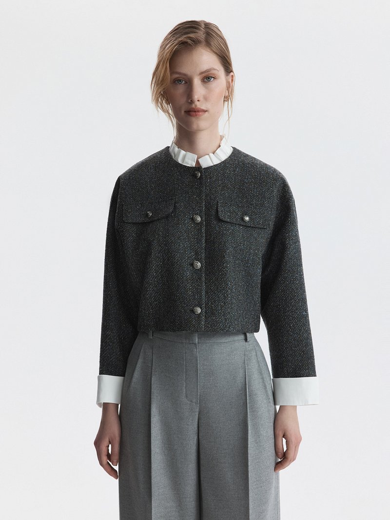 Укороченный жакет со съемными деталями