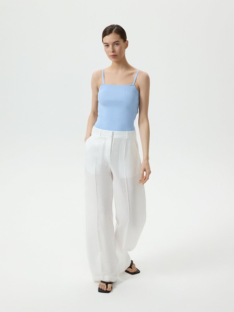 Брюки из конопляной ткани