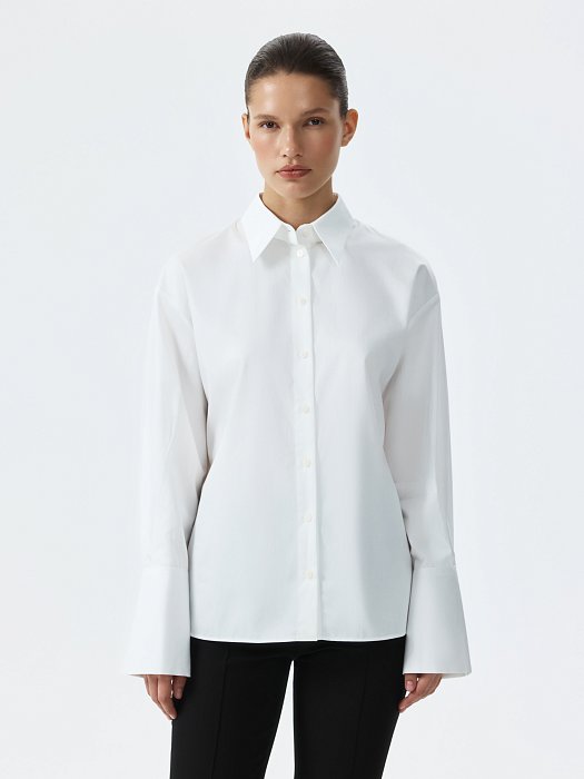 Рубашка с широкими манжетами: фото №3