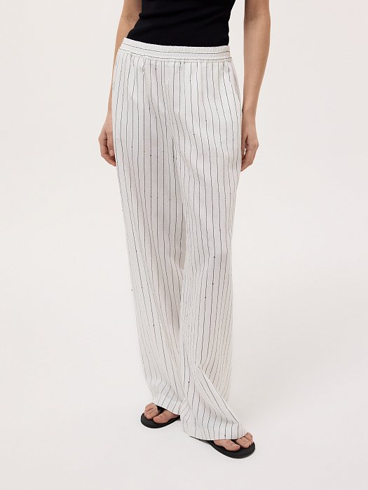 Брюки в полоску с пайетками: фото №2