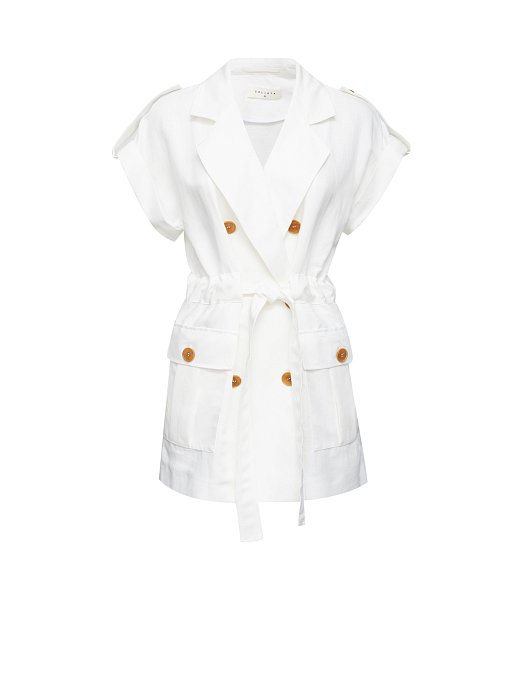 Льняной жакет в стиле сафари: фото №5