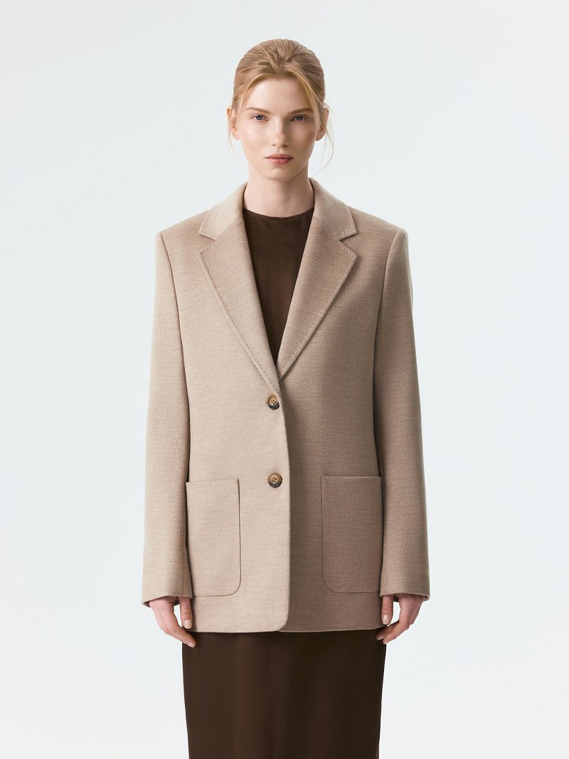 Однобортный жакет из фланели