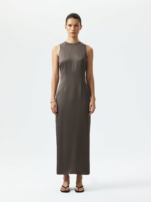 Атласное платье-макси: фото №6