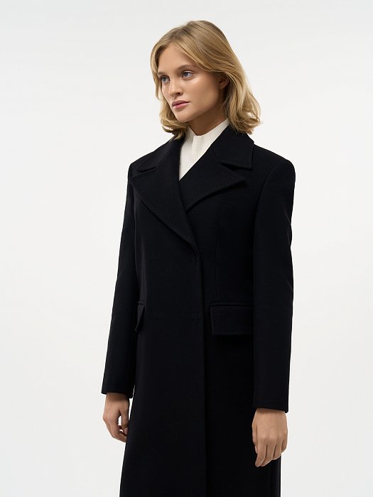 Прямое пальто из шерсти (Р158): фото №3