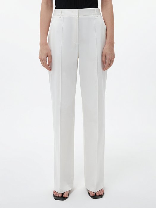 Хлопковые брюки с высокой посадкой: фото №2