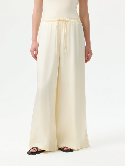 Атласные брюки на кулиске: фото №2