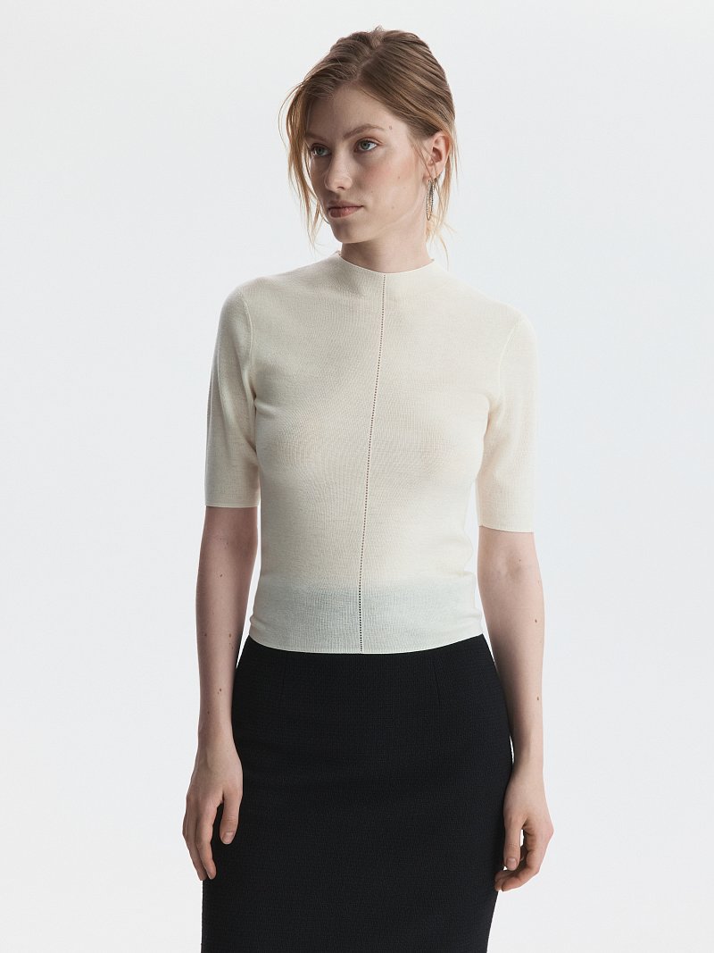 Джемпер с шерстью и шелком