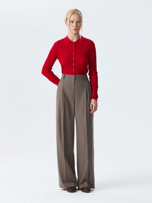 Широкие брюки из фланели: фото №6