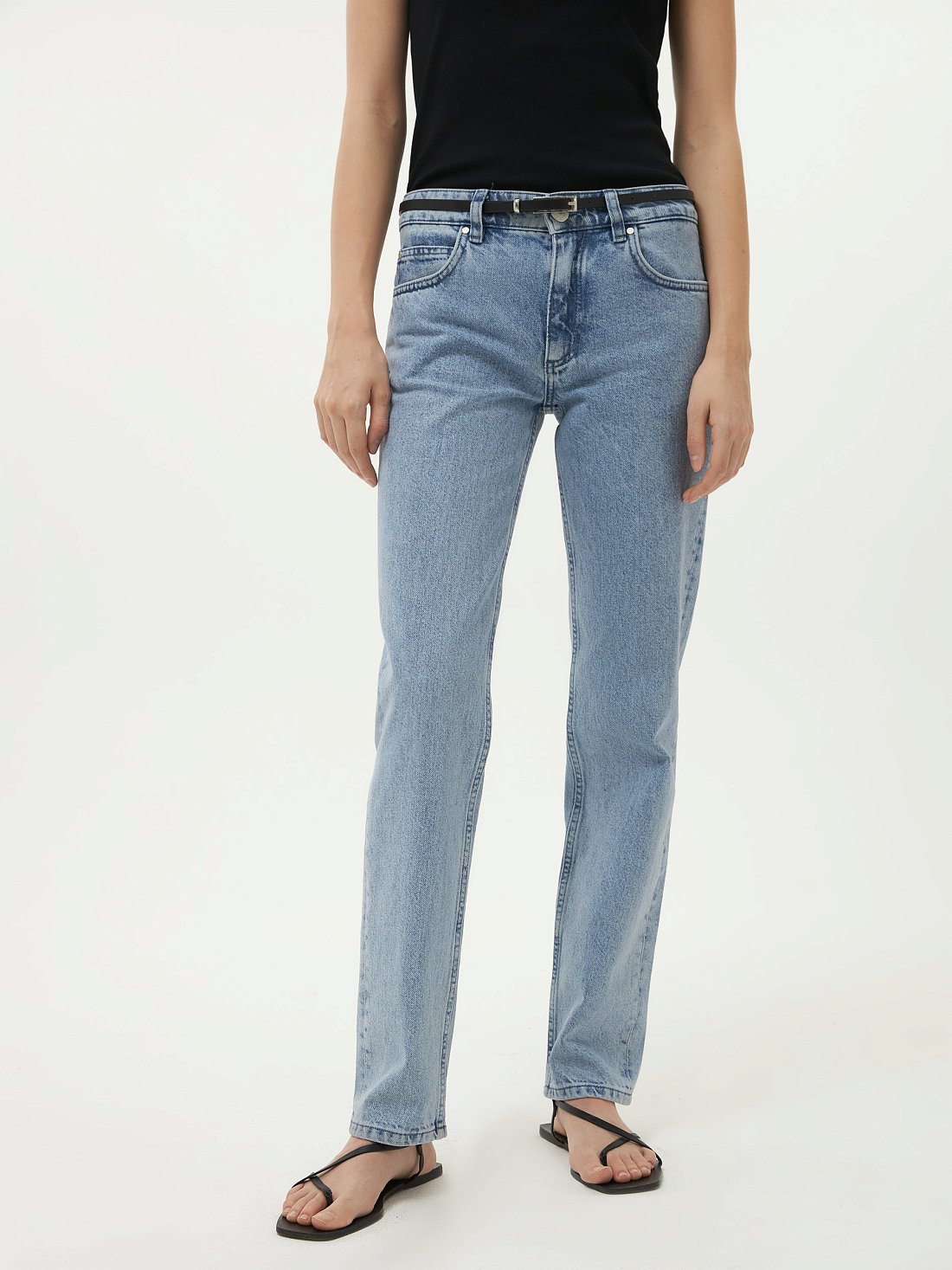 Джинсы с серебристым напылением: фото №1