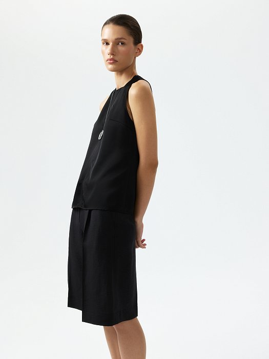 Атласный топ прямого кроя: фото №2