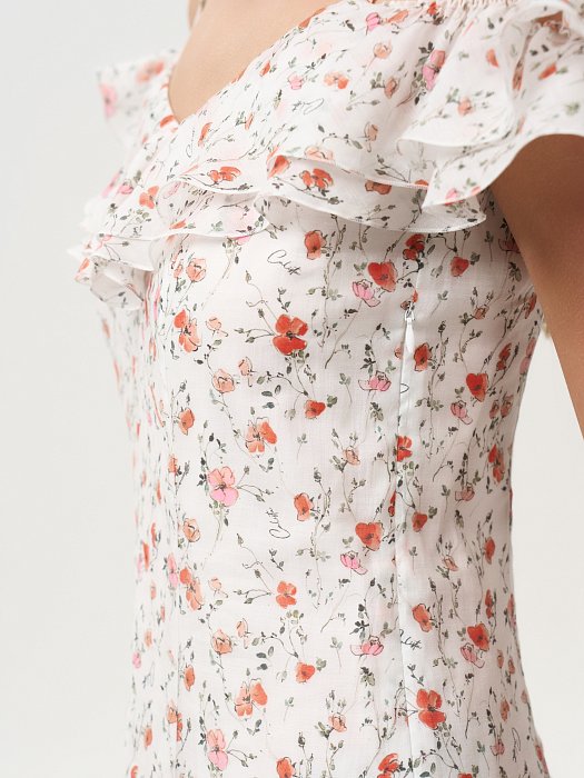 Платье из лиоцелла с цветами: фото №3