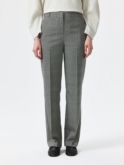 Зауженные брюки в клетку: фото №3