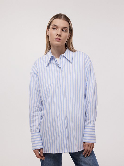 Рубашка в широкую полоску: фото №3