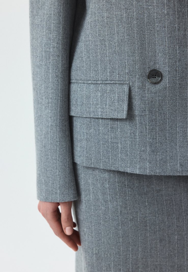 Жакет из фланели в полоску (Р158)