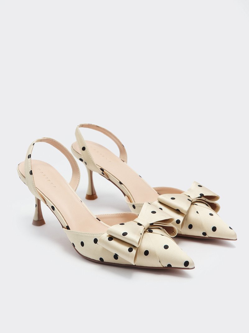 Туфли из сатина в горох