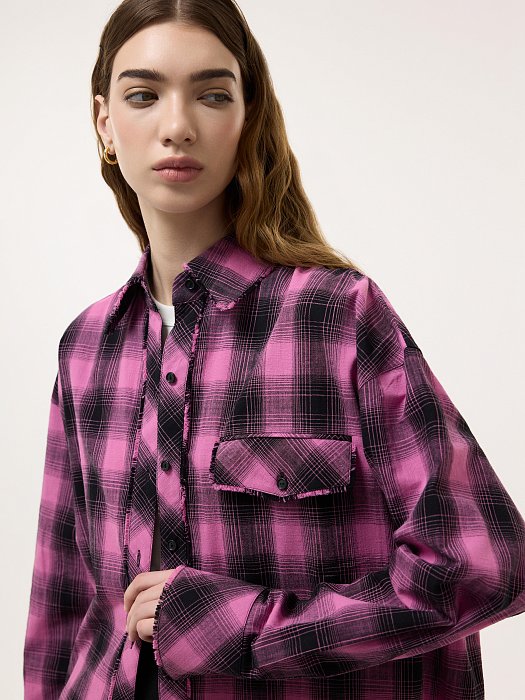 Рубашка из хлопка в клетку: фото №2