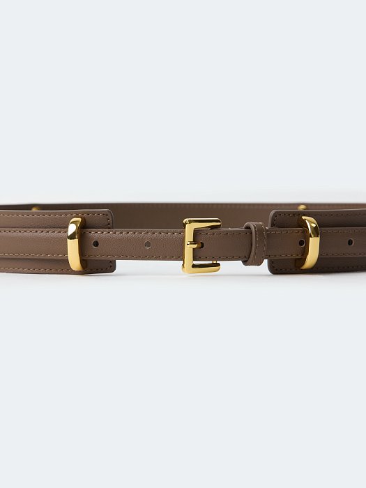 Двойной ремень из натуральной кожи: фото №2