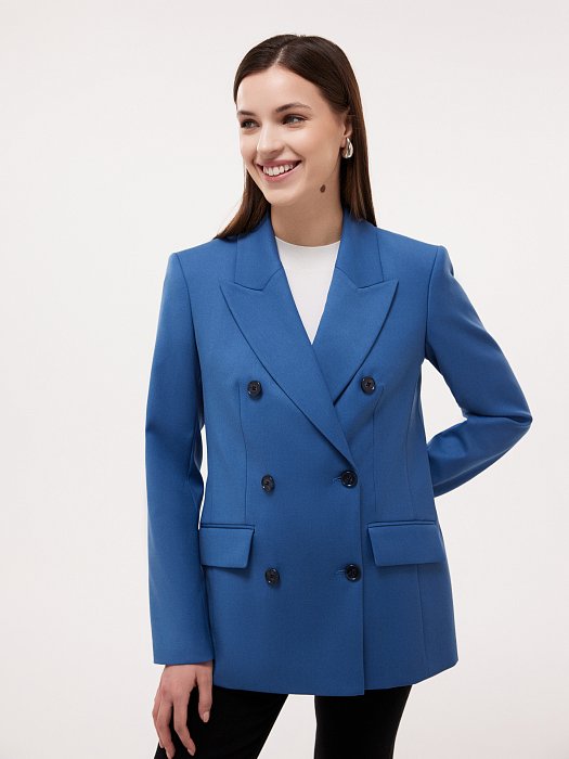Приталенный двубортный жакет (Р158): фото №2