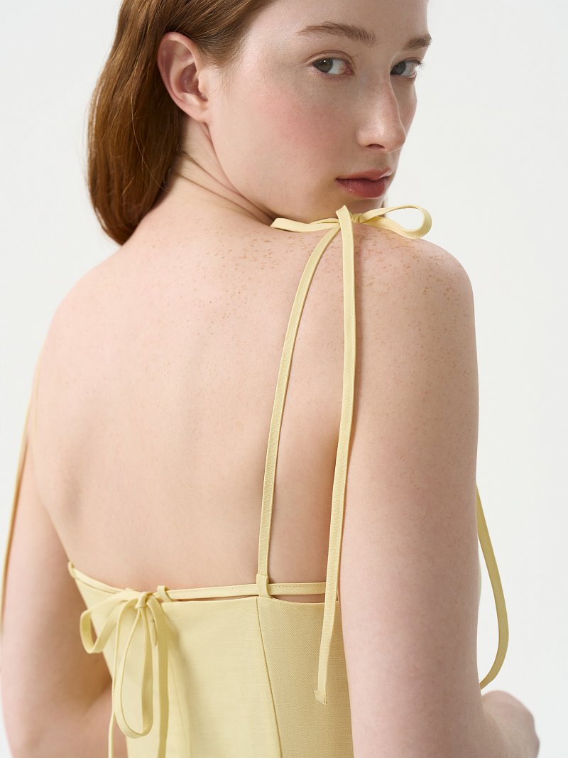 Платье-макси на бретелях