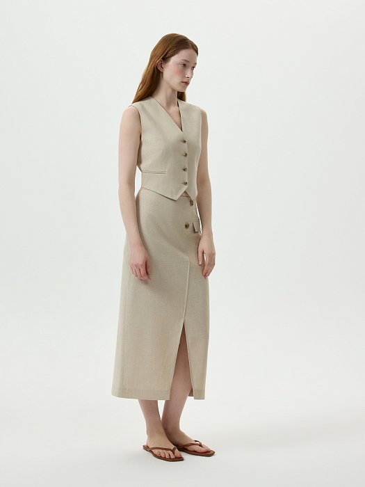 Юбка-миди с разрезом: фото №5