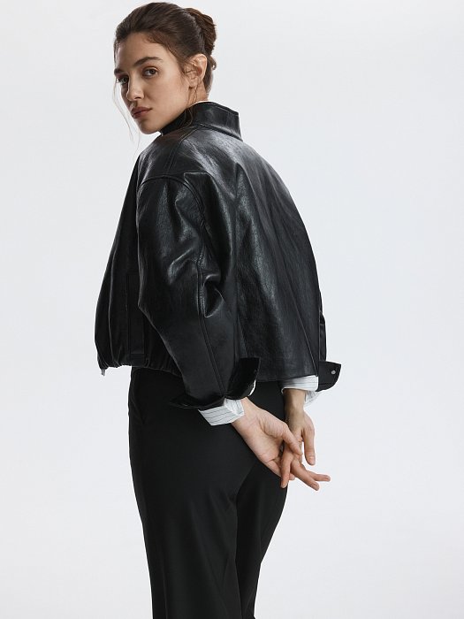 Утепленная куртка из экокожи: фото №6