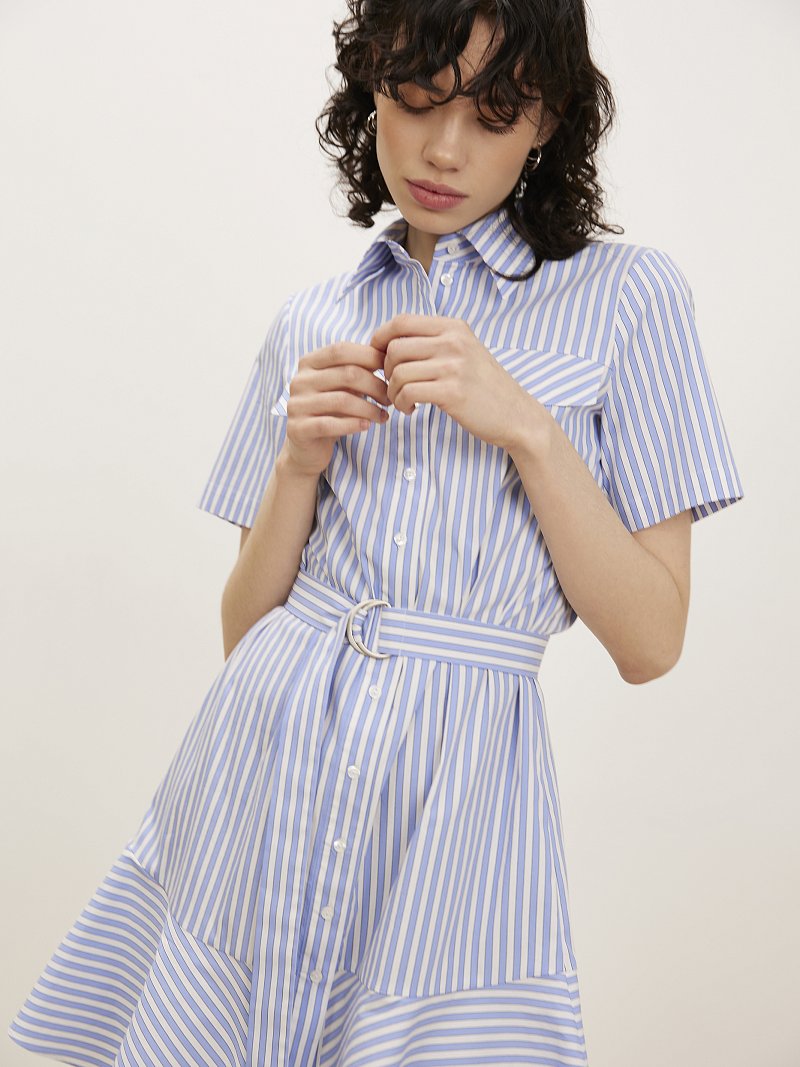Платье-рубашка в полоску