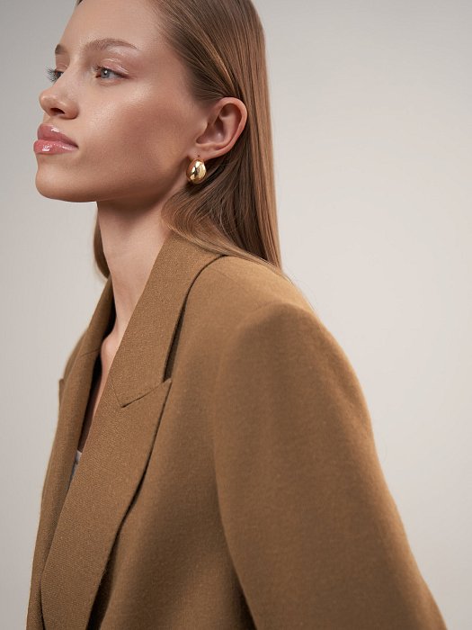 Прямой жакет из смесовой шерсти: фото №3