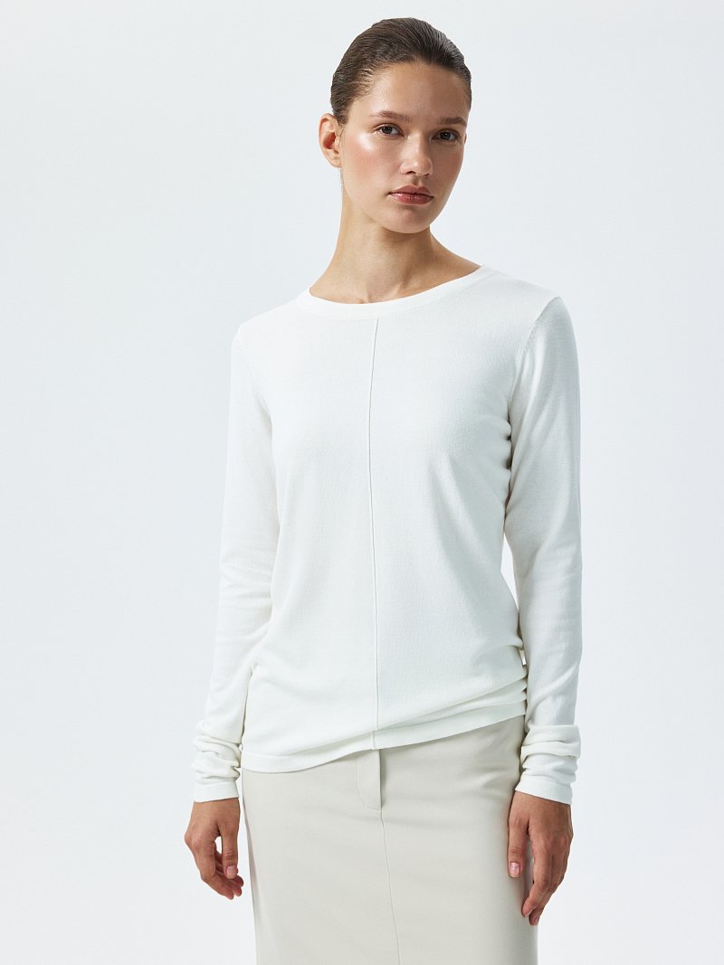 Лонгслив из вискозы и хлопка