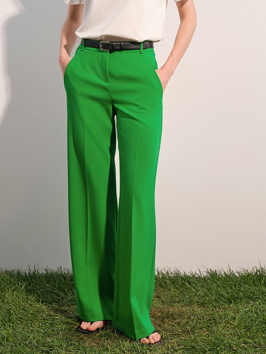 Прямые брюки из костюмной ткани: фото №3