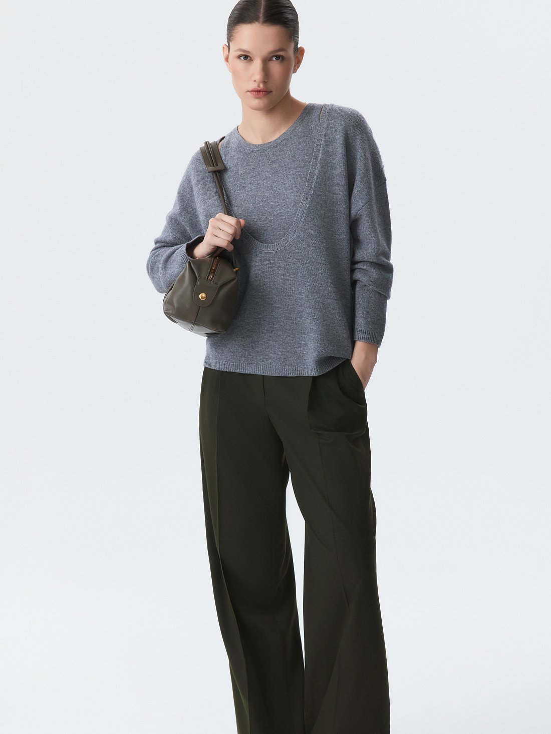 Широкие брюки из фланели (Р158): фото №1