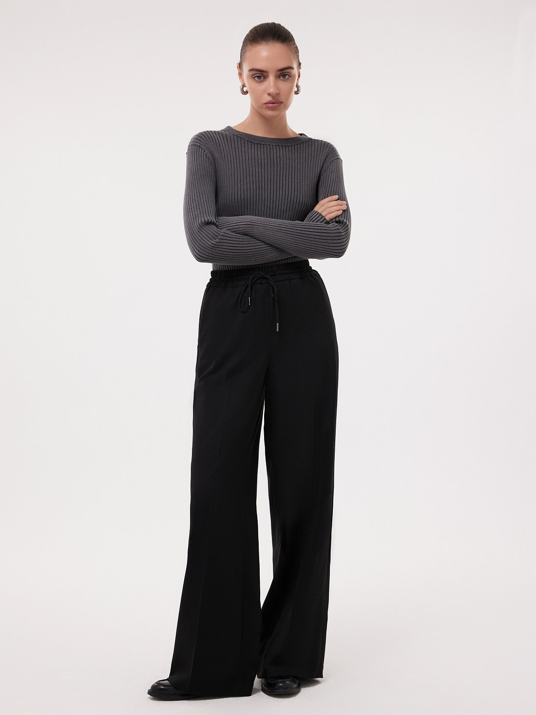 Широкие брюки на кулиске: фото №1