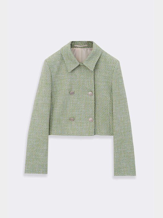 Укороченный жакет из твида: фото №5
