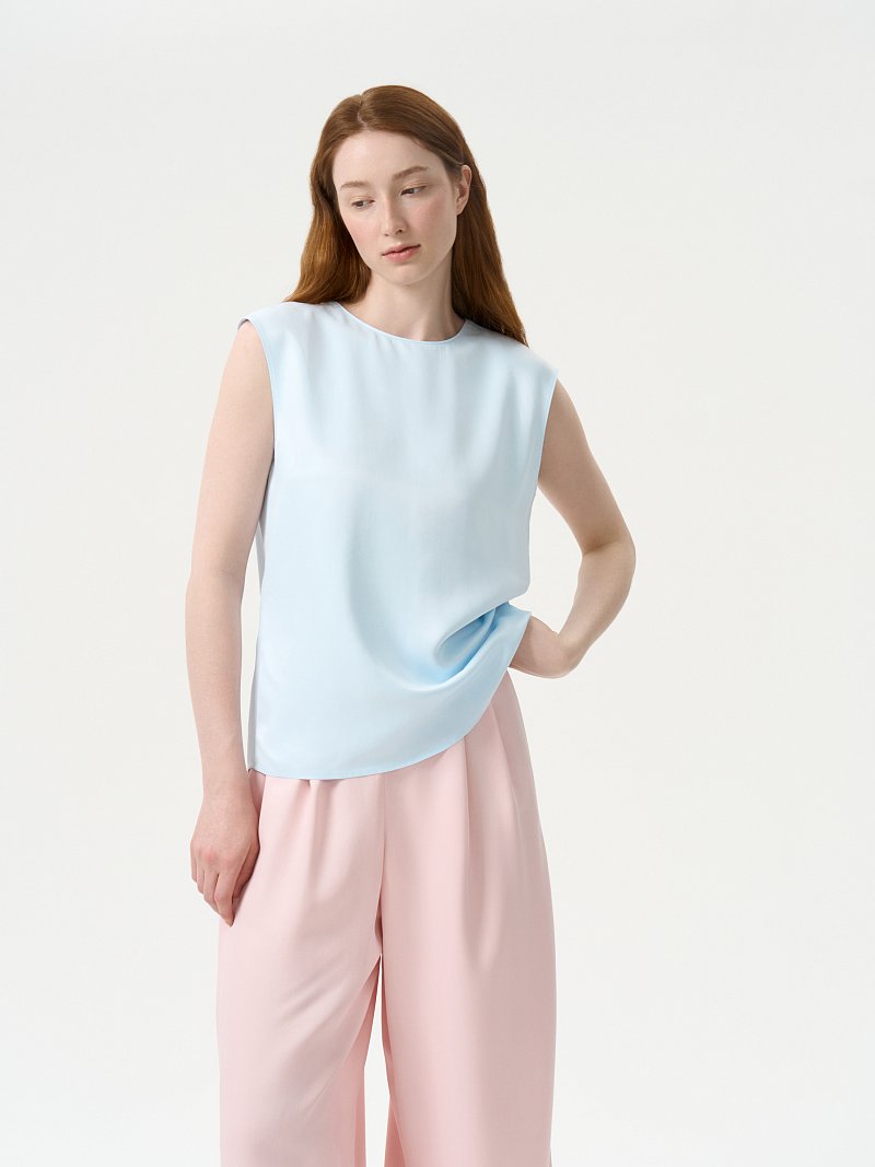 Прямой топ из сатина