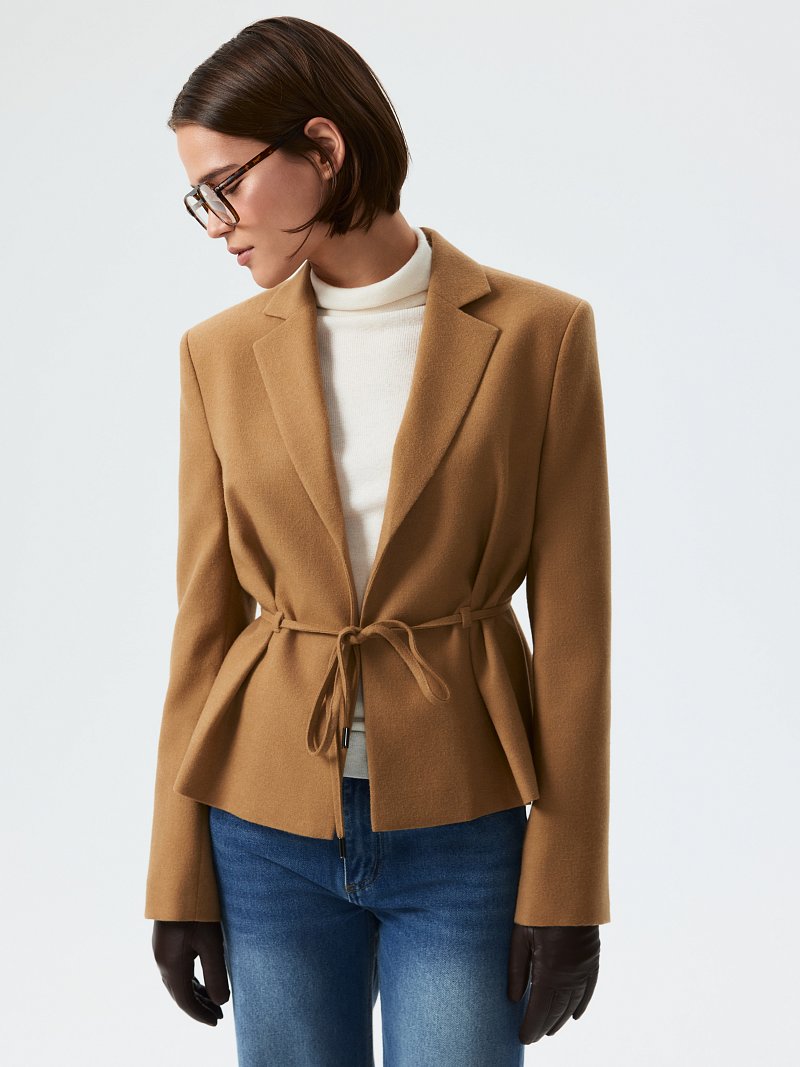 Жакет из фланели с поясом (Р158)