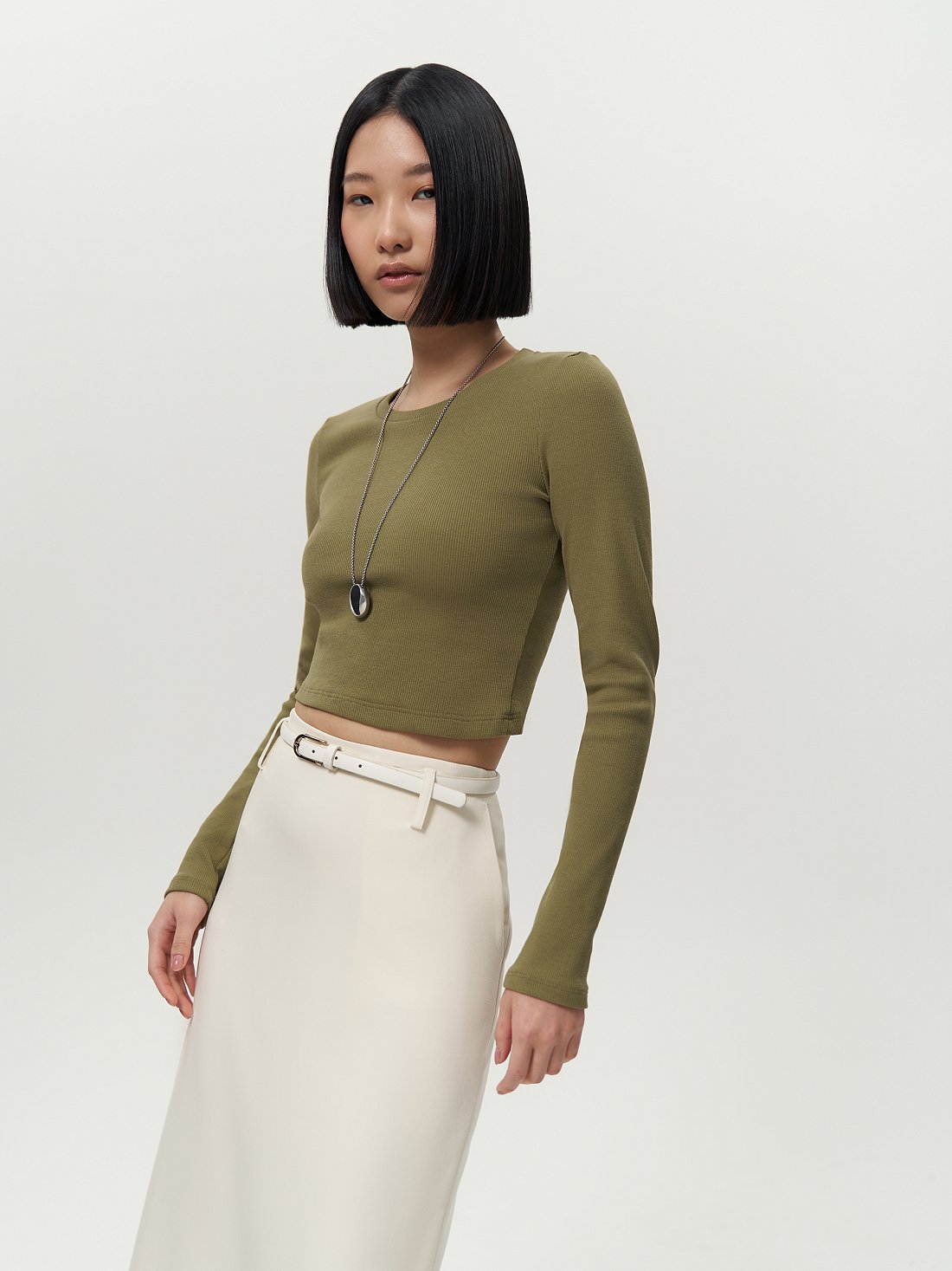 Укороченный лонгслив из хлопка : фото №1