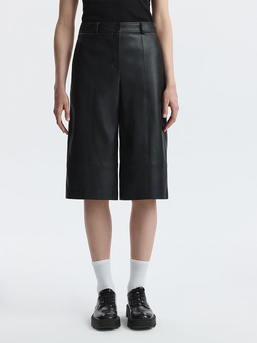 Широкие шорты из экокожи : фото №3