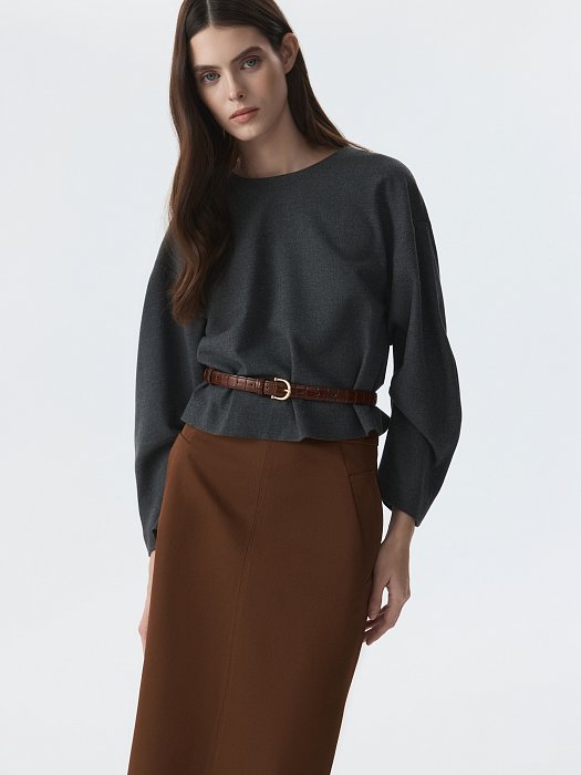 Юбка-карандаш из хлопка: фото №2