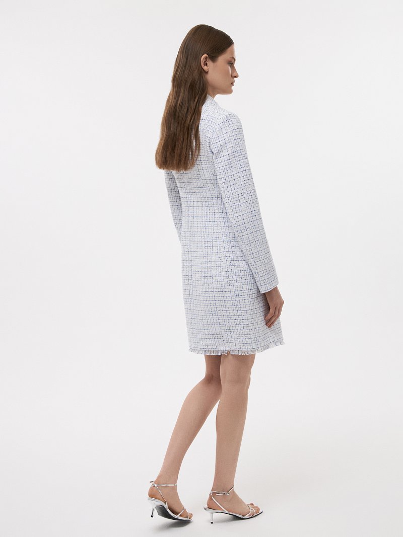 Двубортное платье из твида