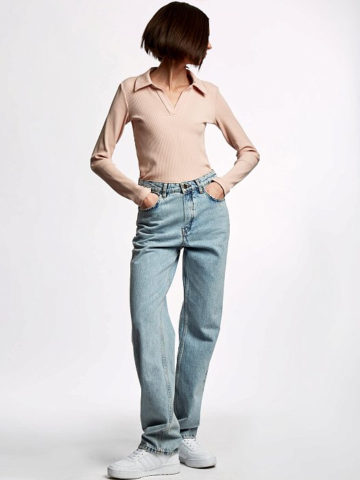 Джемпер-поло в рубчик : фото №4