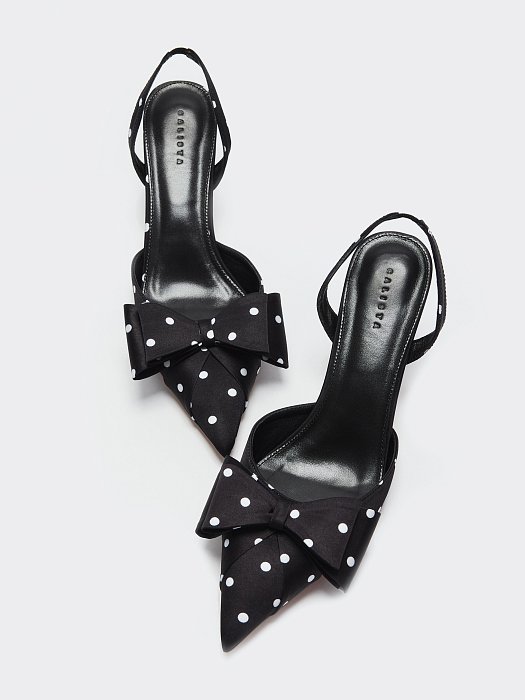 Туфли из сатина в горох: фото №4