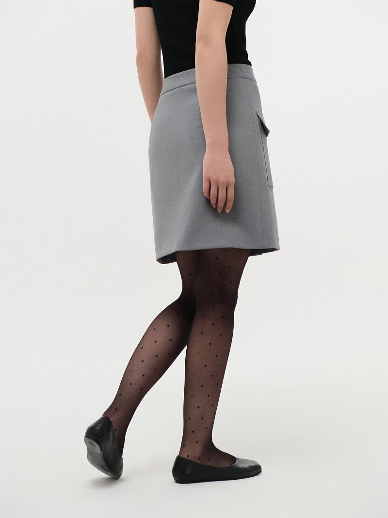 Расклешенная юбка со складками