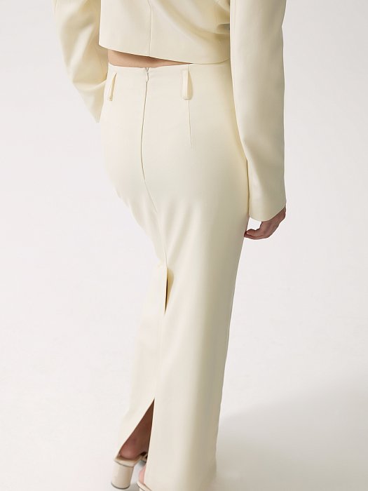 Юбка-макси из костюмной ткани: фото №7