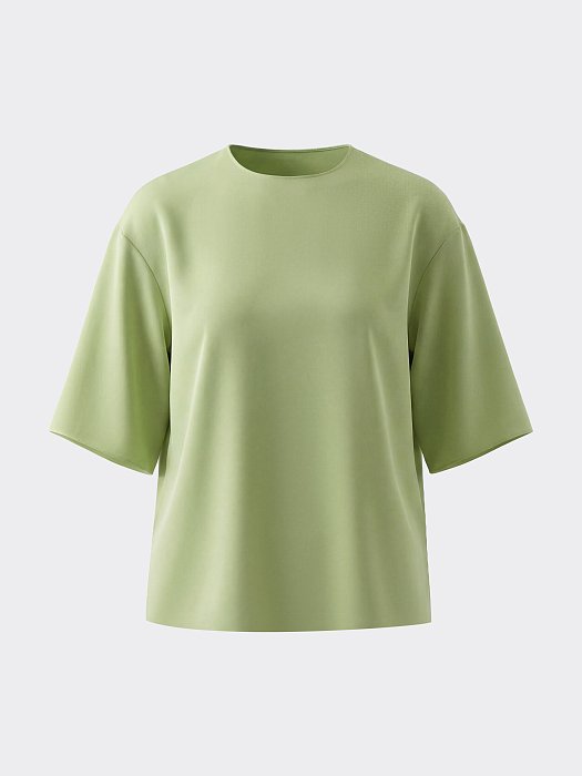 Атласная блуза на молнии: фото №7