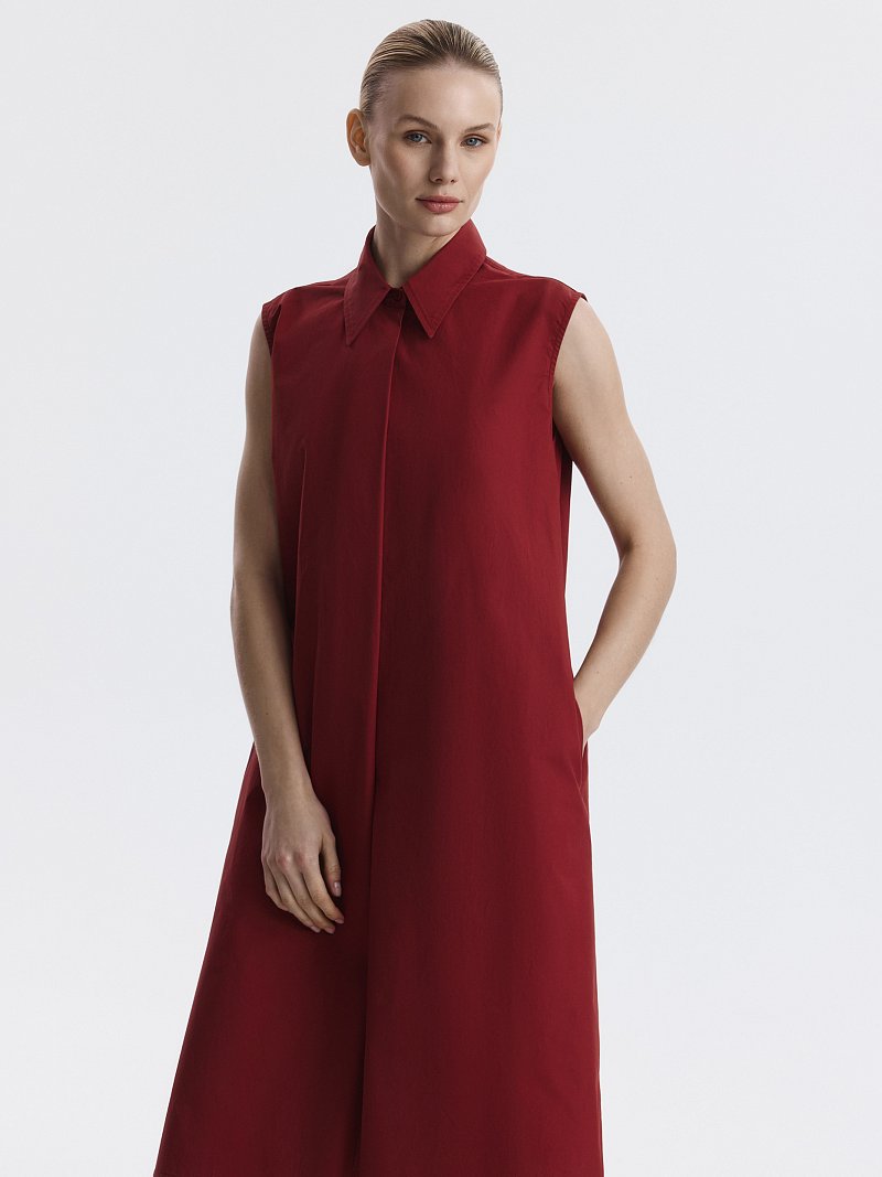 Платье-миди из 100% хлопка